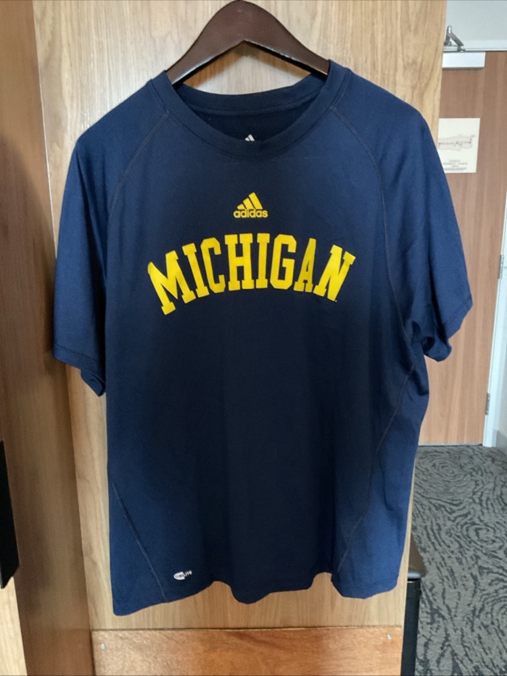 Adidas - Michigan Wolverines Navy & Maize Tee - Men’s Size Large